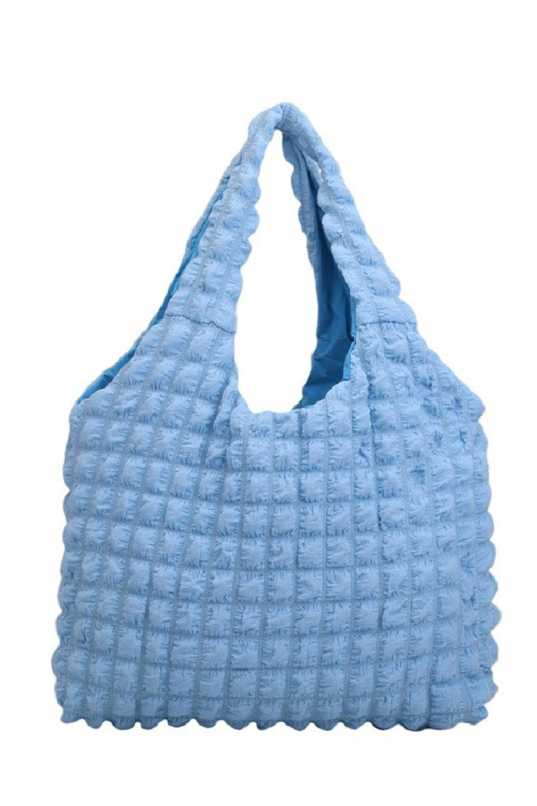 Blue Cloud Puffy Shoulder Zenana Tote Bag