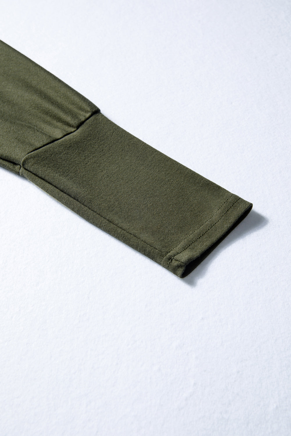 Red Dahlia Solid Color Extended Cuffs Long Sleeve Top