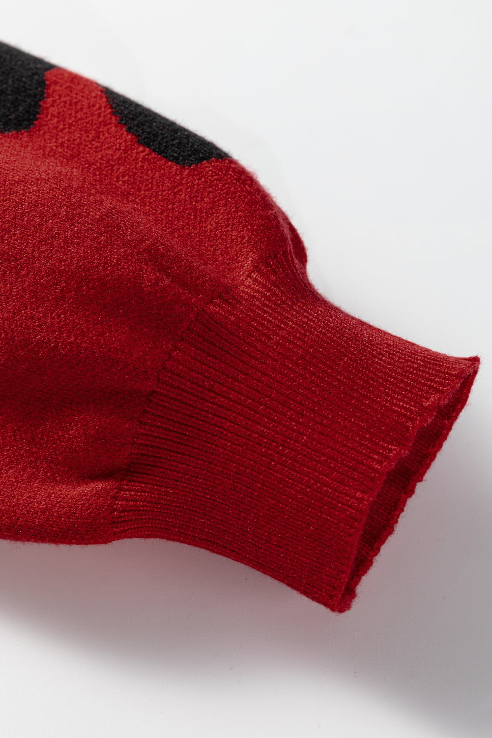 Blackish Green Pearl Embellished Bow Pattern Loose Sweater 3 colors