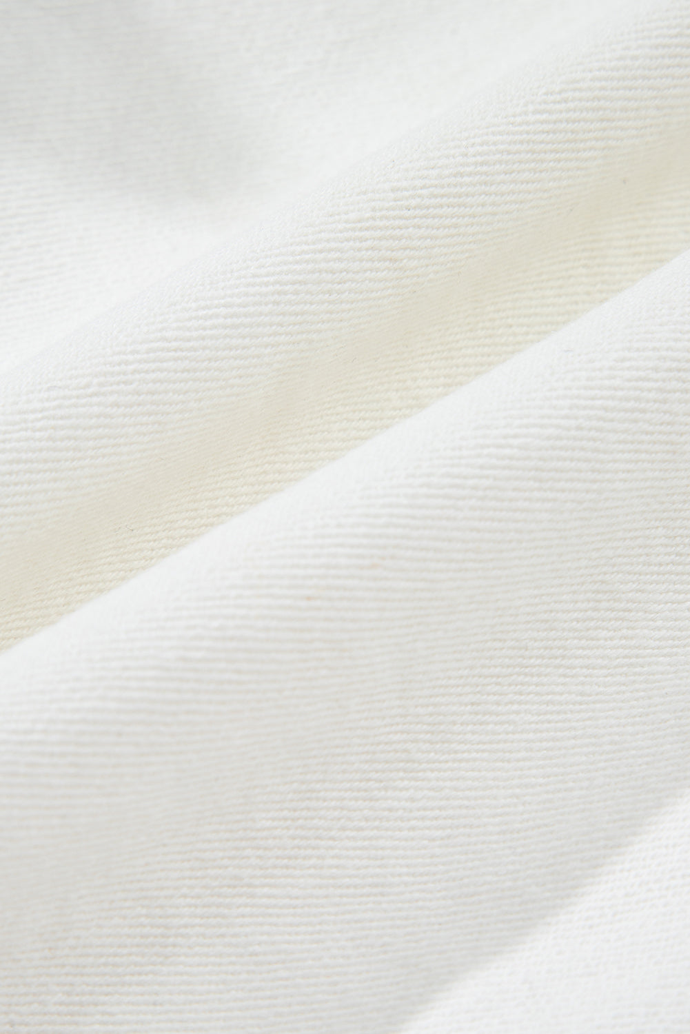 White Raw Hem High Waist Denim Shorts