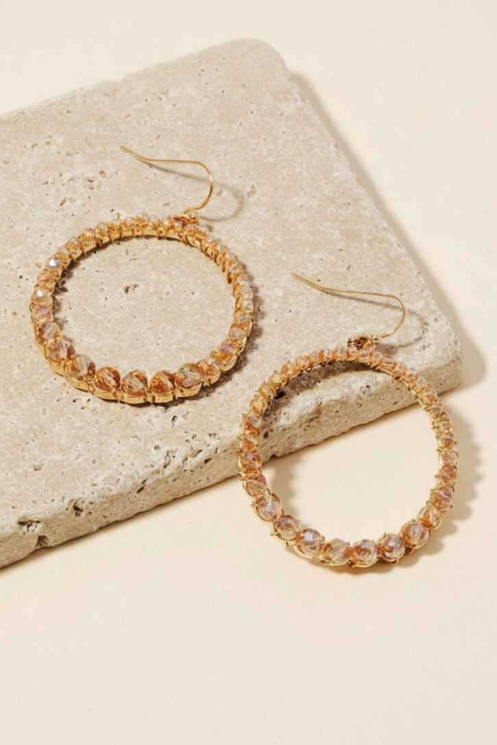 Mestiere Gem Hoop Dangling Earrings 4 Colors