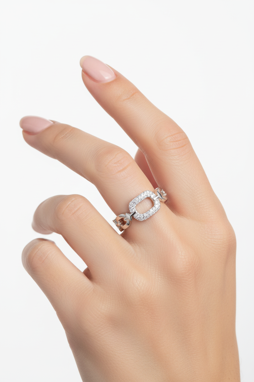 Elegant Chain Buckle Ring 2 Colors