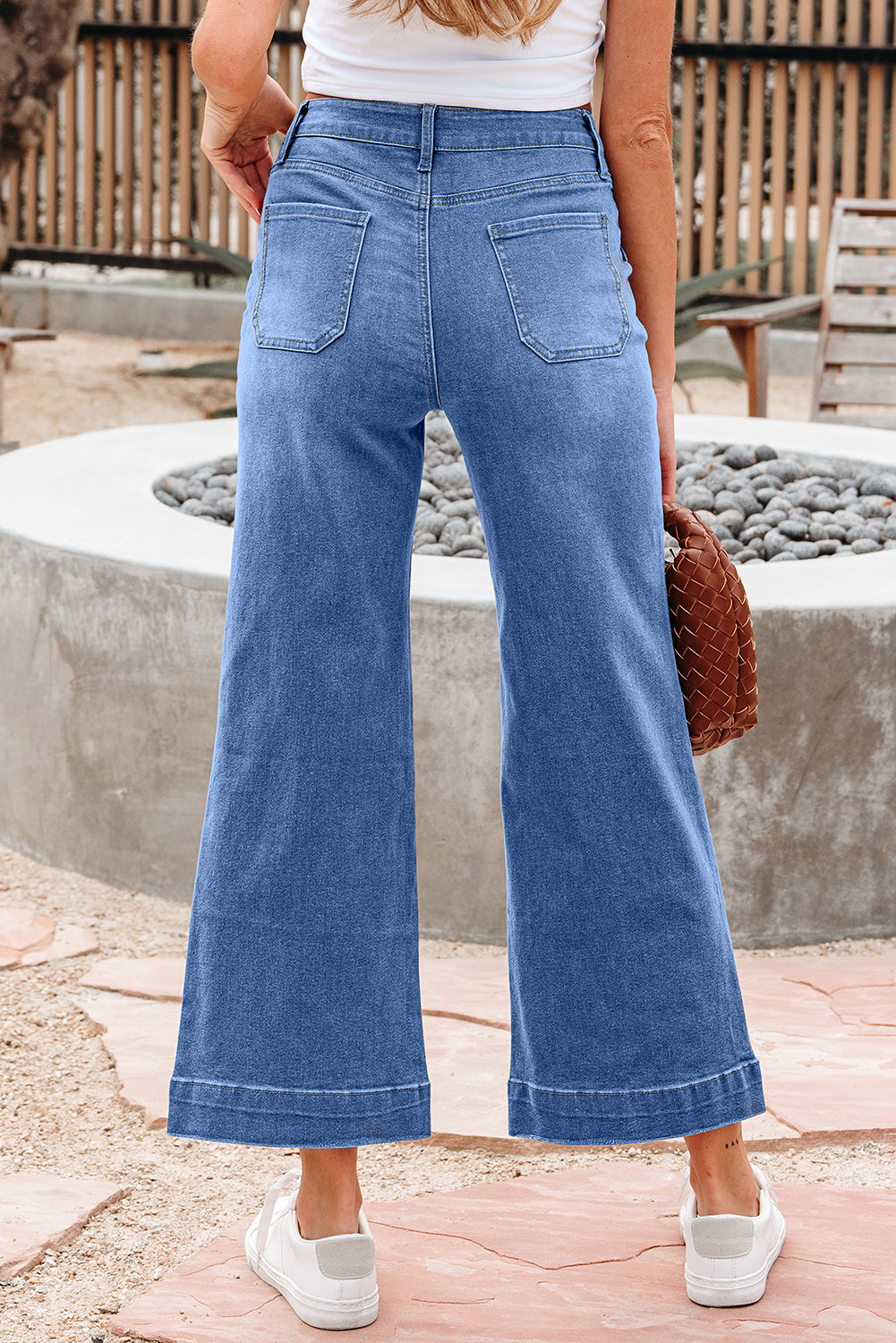Breen Cropped High Rise Wide Leg Jeans 3 Colors