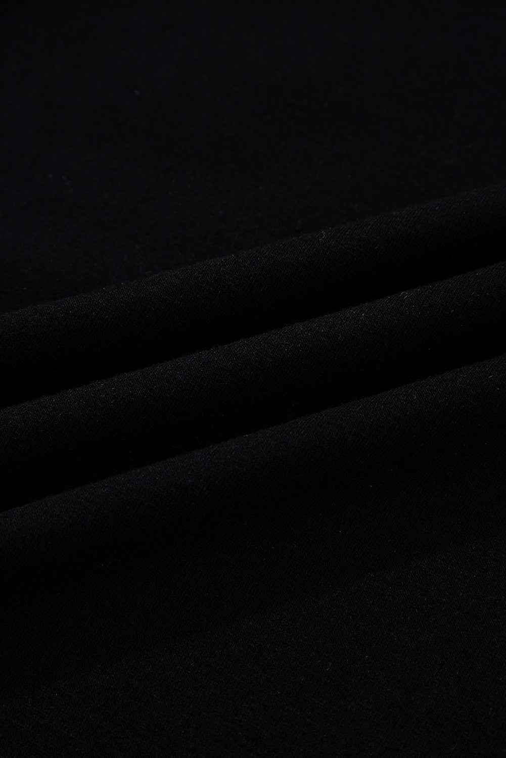 Black Scallop Trim Color Block Long Sleeve Collared Top