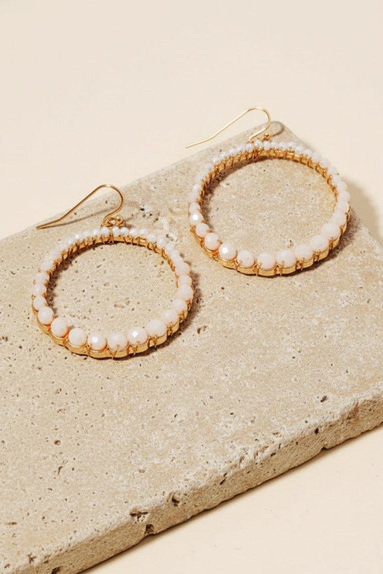 Mestiere Gem Hoop Dangling Earrings 4 Colors