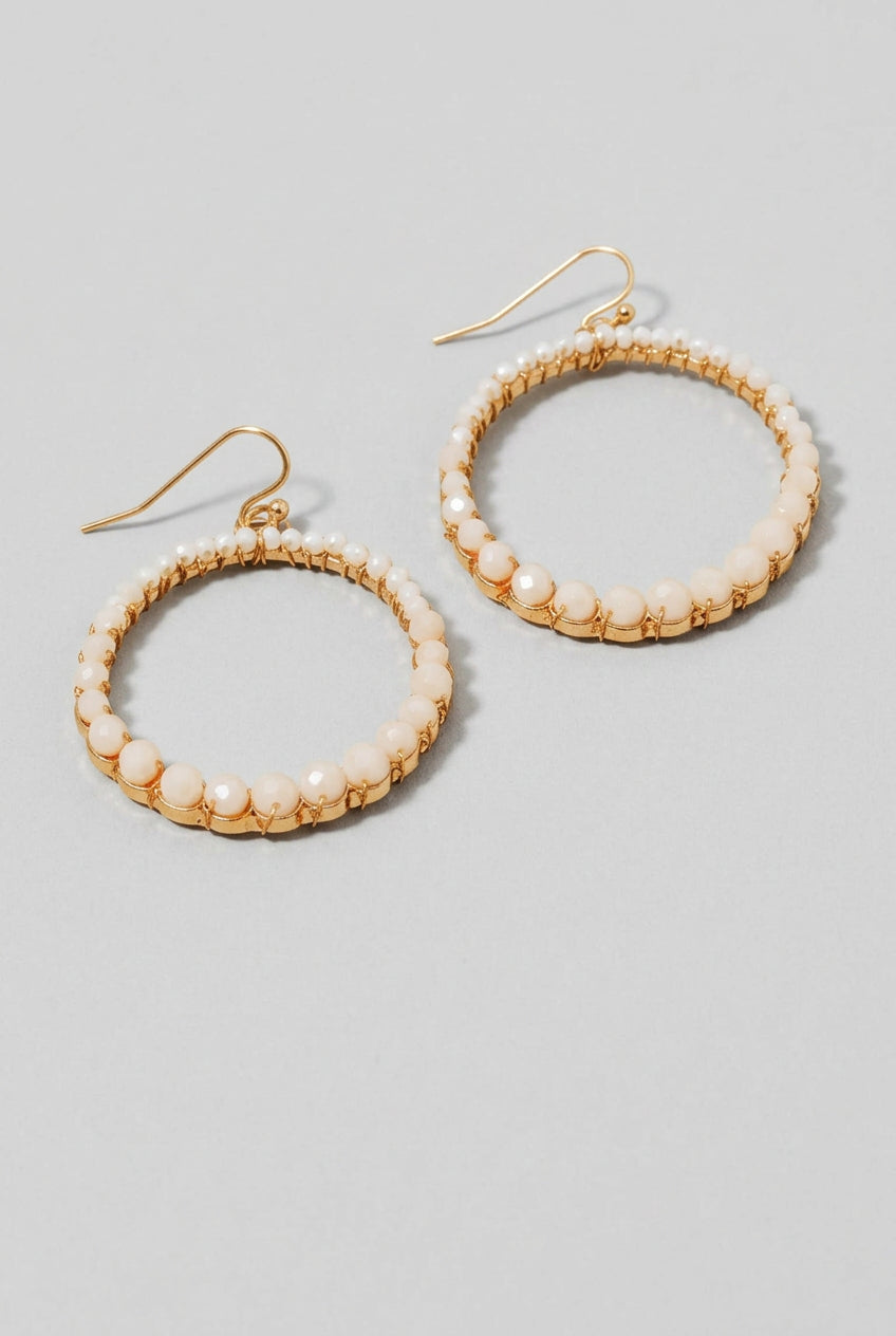 Mestiere Gem Hoop Dangling Earrings 4 Colors