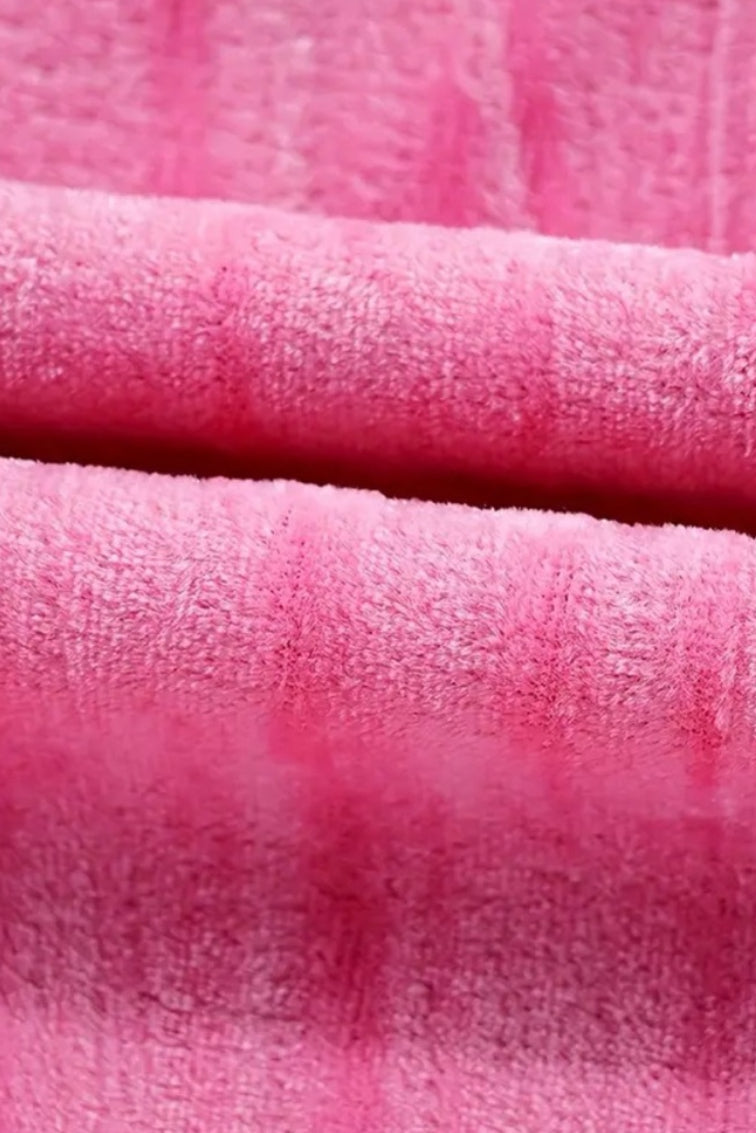 Pink Velvet White Bow Mini Dress