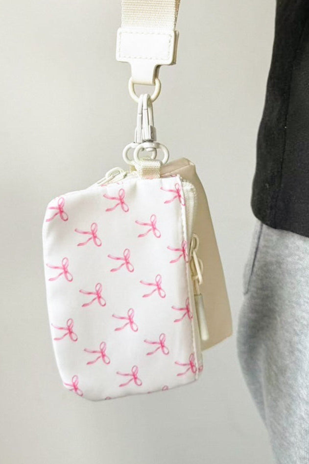 Dual Pouch Wristlet Keychain Wallet 3 colors