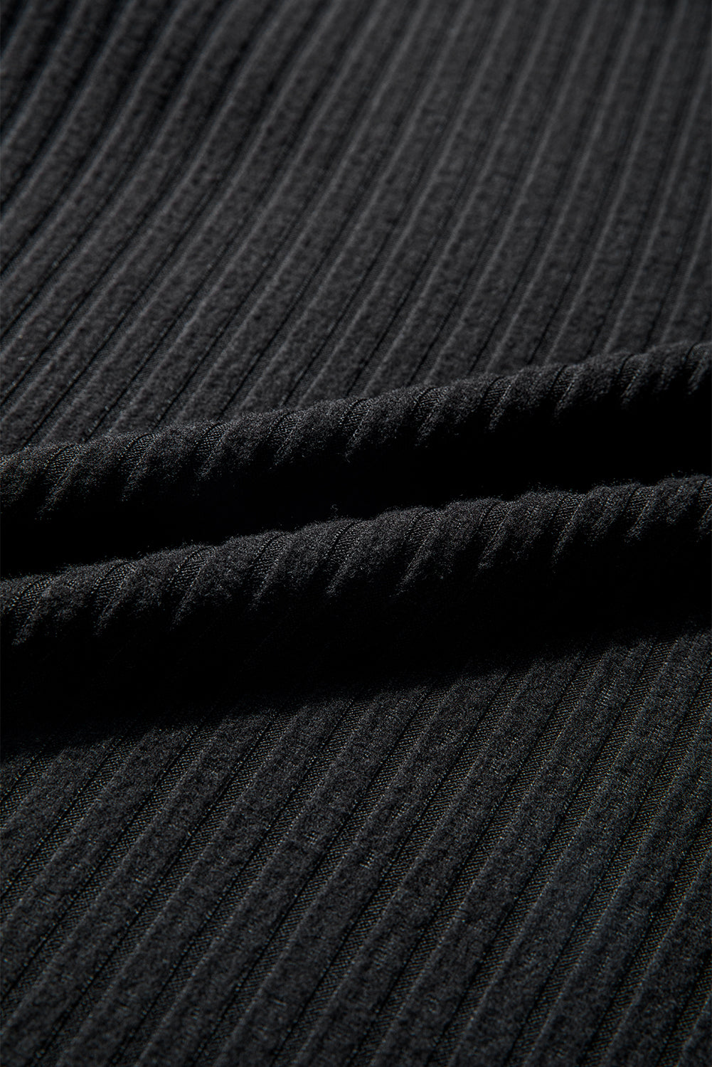 White Ribbed Texture Round Neck Long Sleeve Rounded Hem Knit Top