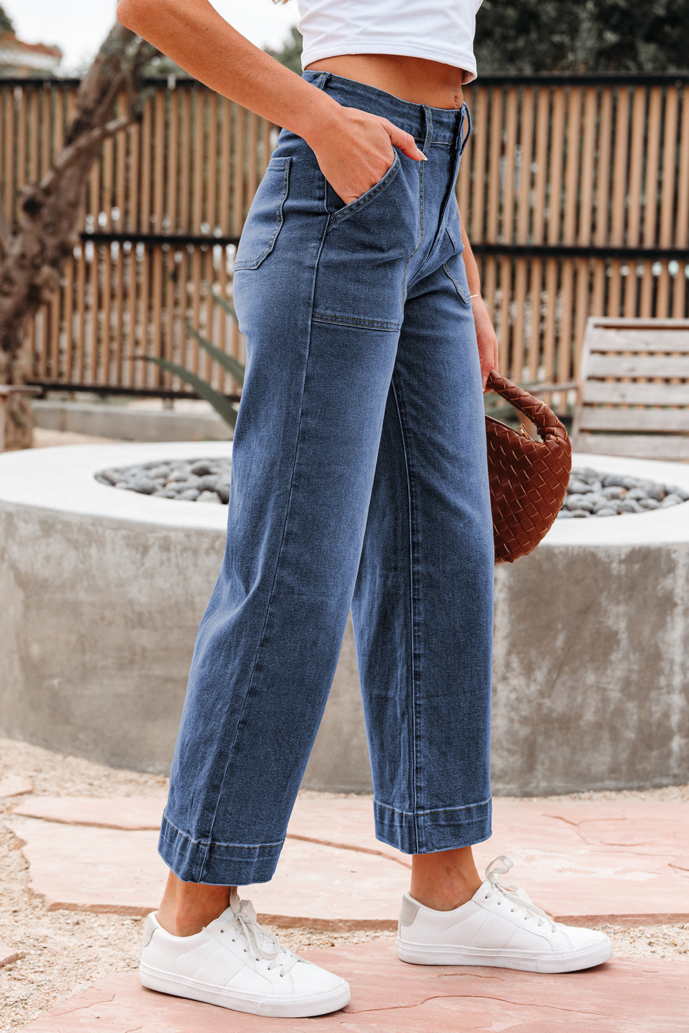 Breen Cropped High Rise Wide Leg Jeans 3 Colors