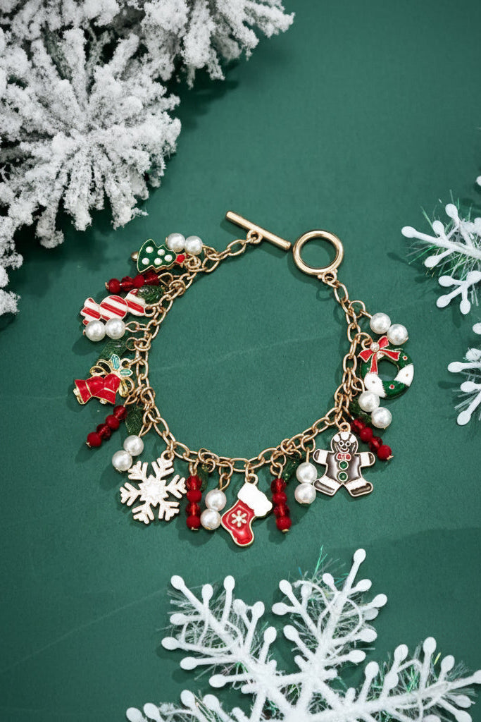 Festive Christmas Charm Bracelet
