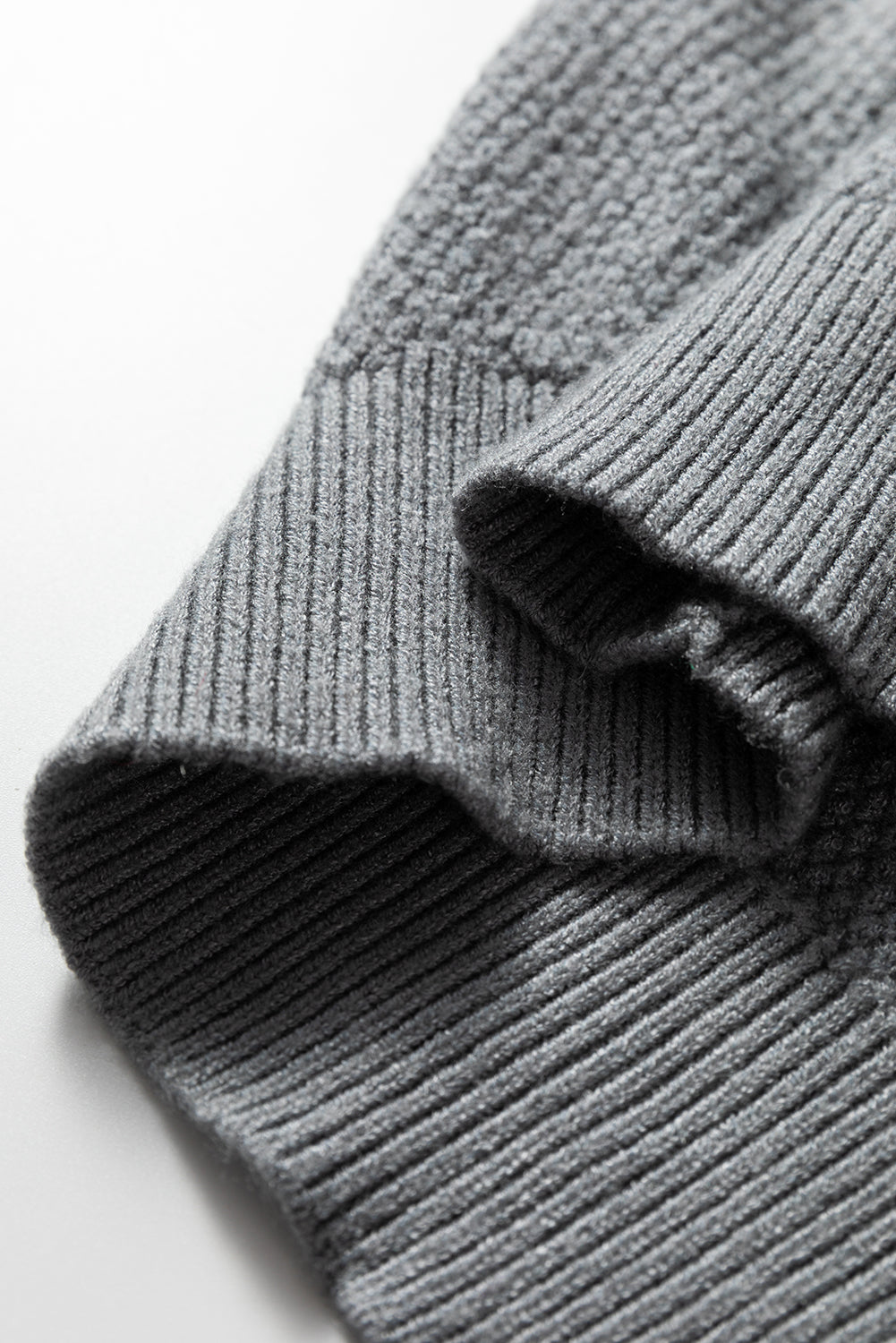 Parchment Color Block Knit Striped Sleeve Detail Casual Sweater