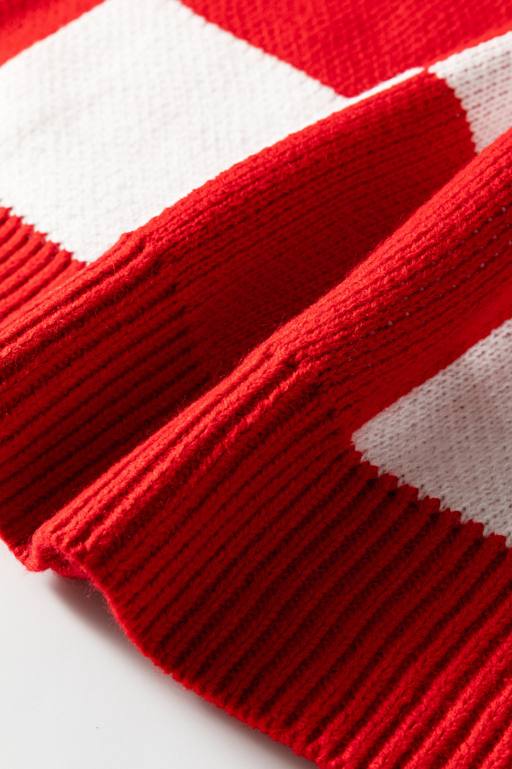 Green Checkered Bishop Sleeve Sweater