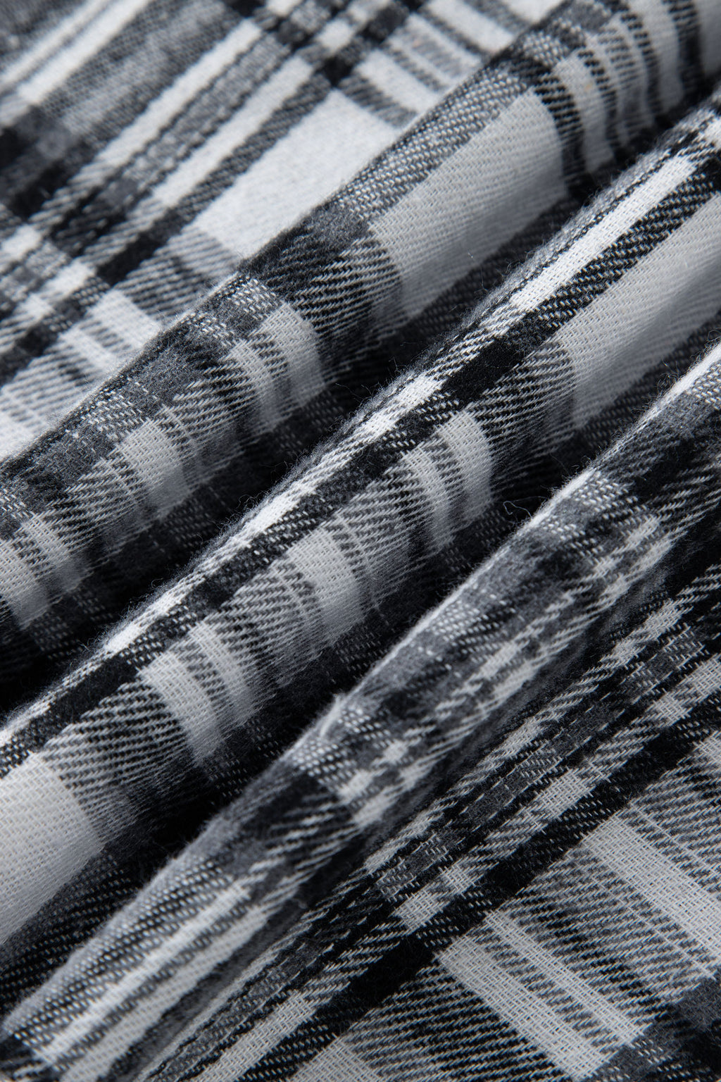 Brown Plaid Patchwork Long Sleeve Button Hooded Blouse