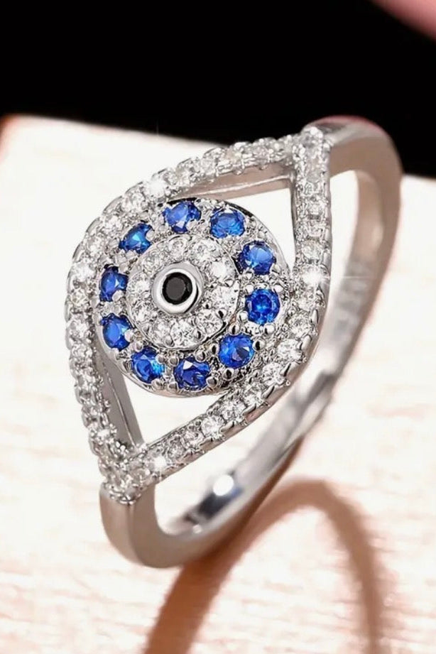 Evil Eye Rhinestone Ring