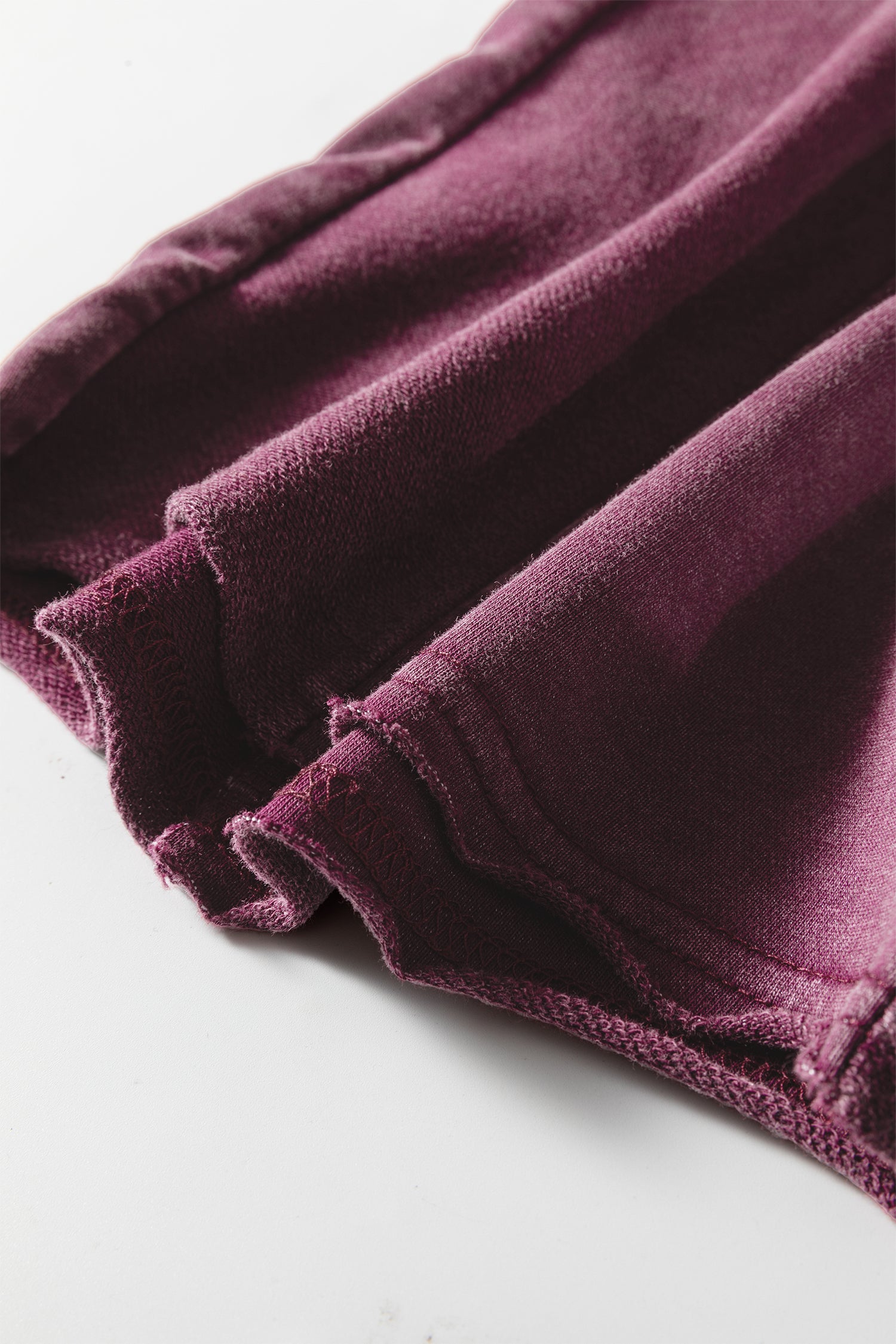 Black Mineral Wash Tiered Wide Leg Patchwork Drawstring Pants 3 colors