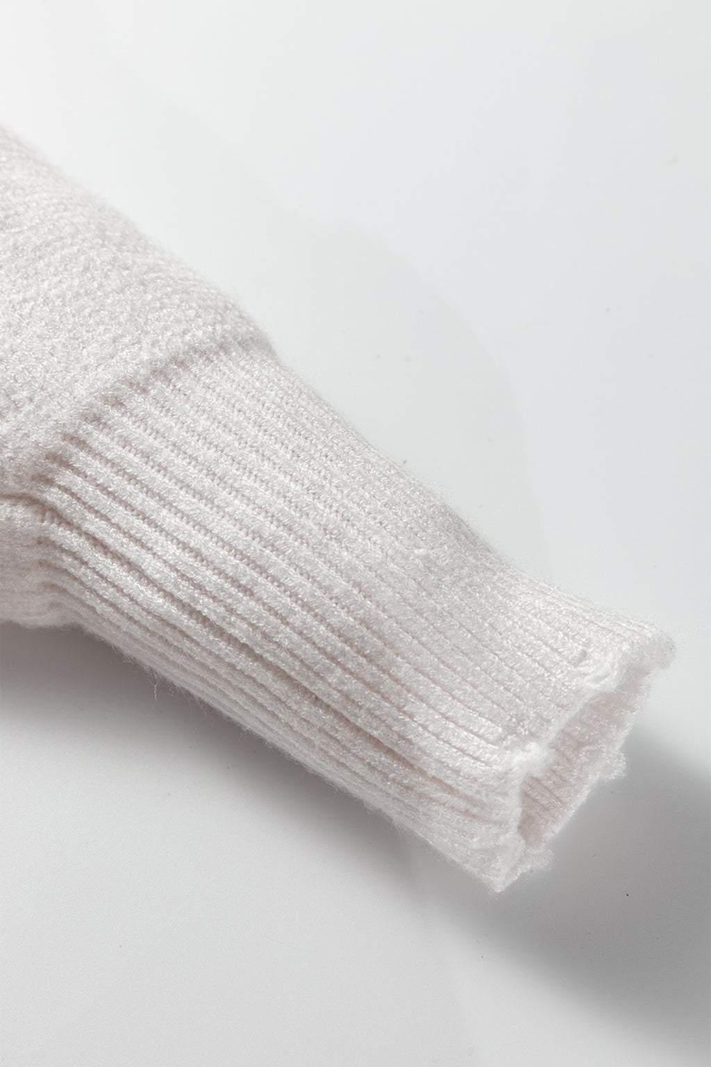 White Pearl Embellished Open Front Elegant Cardigan