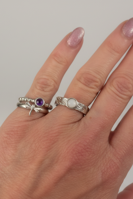 Vintage Dragonfly Ring Set