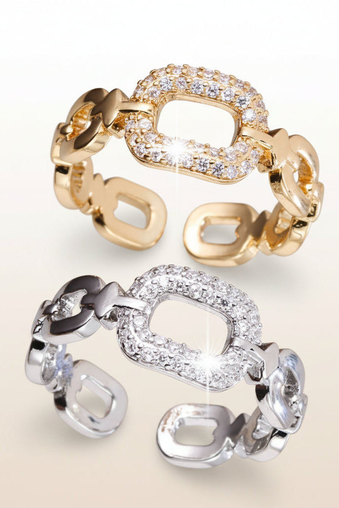 Elegant Chain Buckle Ring 2 Colors