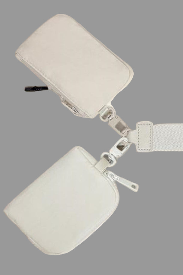 Dual Pouch Wristlet Keychain Wallet 3 colors