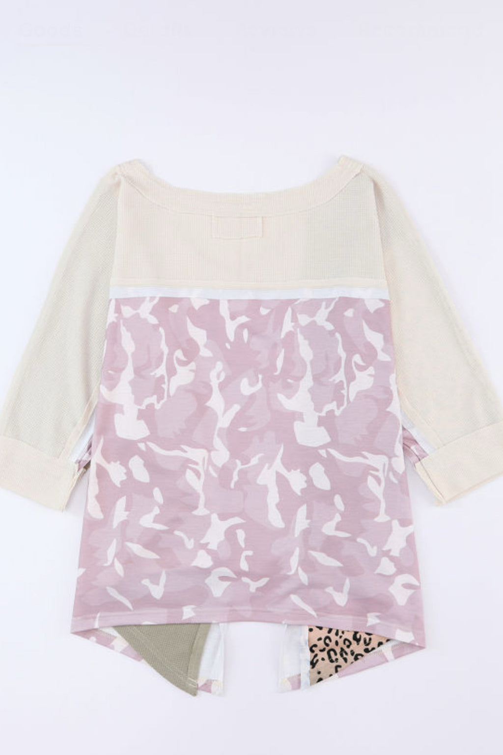 Multicolor Exposed Seam Patchwork Oversized Top