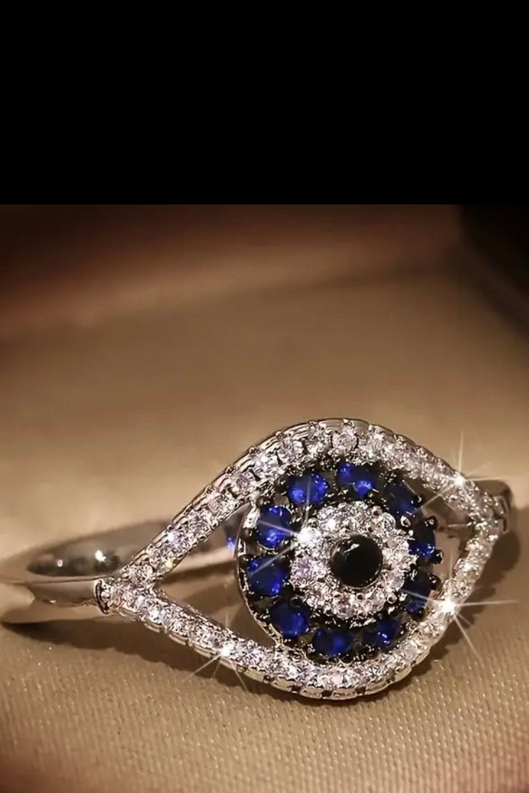 Evil Eye Rhinestone Ring