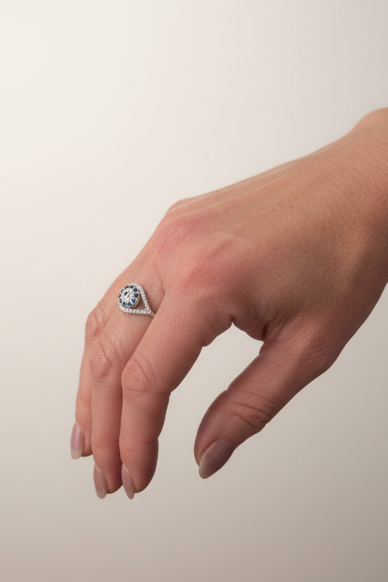Evil Eye Rhinestone Ring