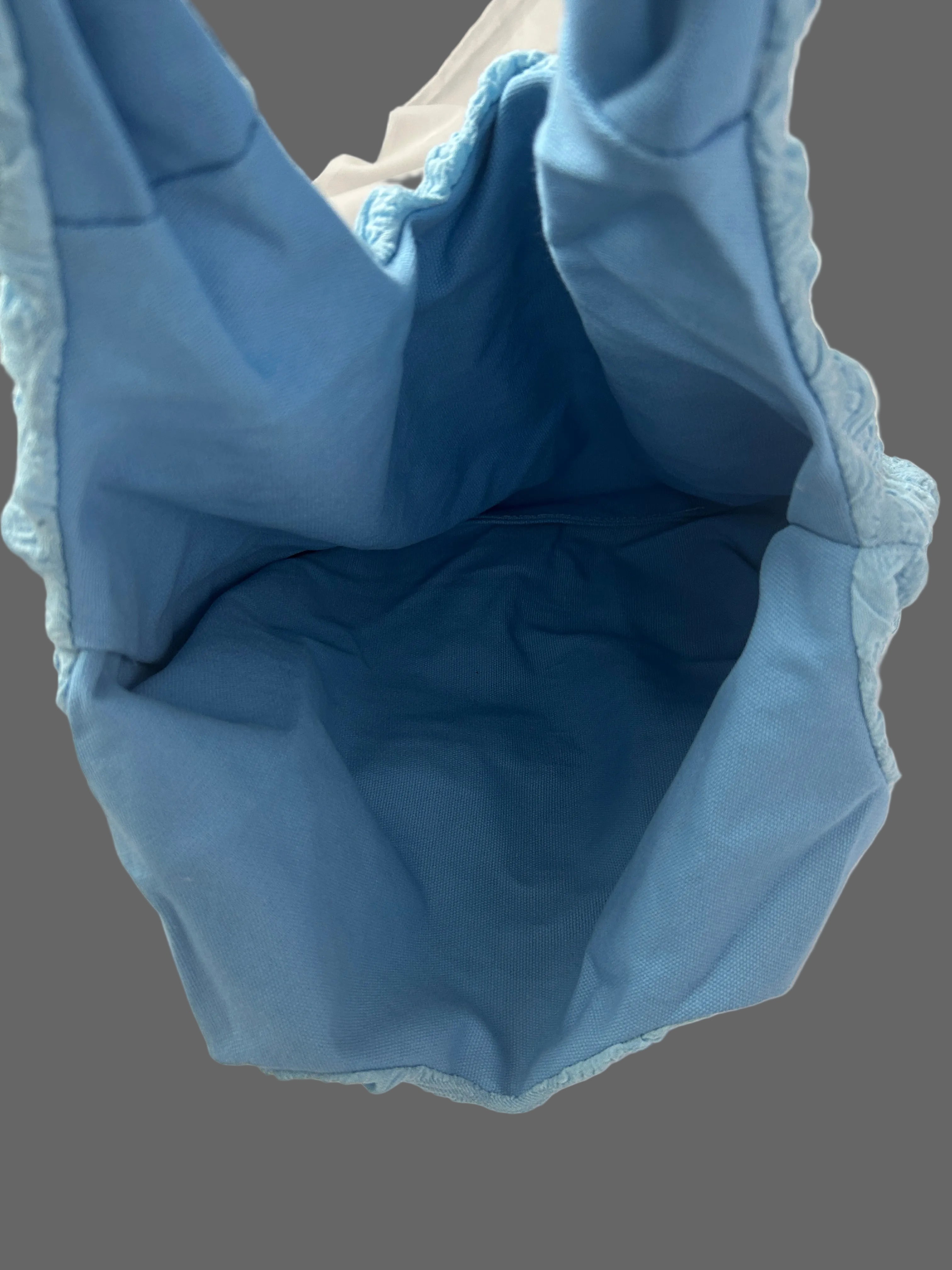 Blue Cloud Puffy Shoulder Zenana Tote Bag