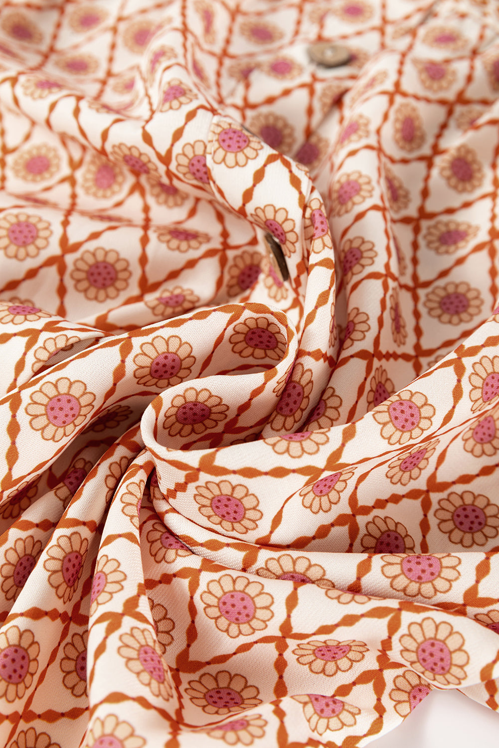 Multicolour Boho Floral Mixed Print Puff Sleeve Blouse