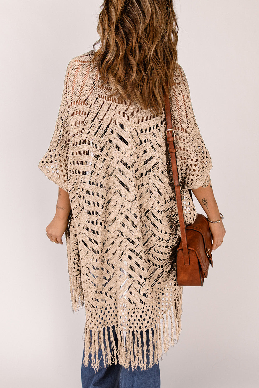 Loose Fit Fringe Kimono or Wrap One Size Fits All