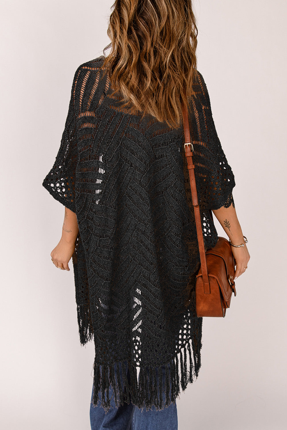 Loose Fit Fringe Kimono or Wrap One Size Fits All
