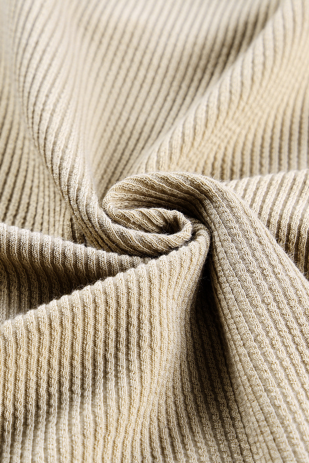 Apricot Buttons Long Sleeve Knitted Bodycon Dress