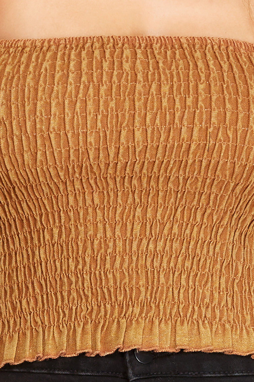 She + Sky Acid Washed Cinnamon Tube Top