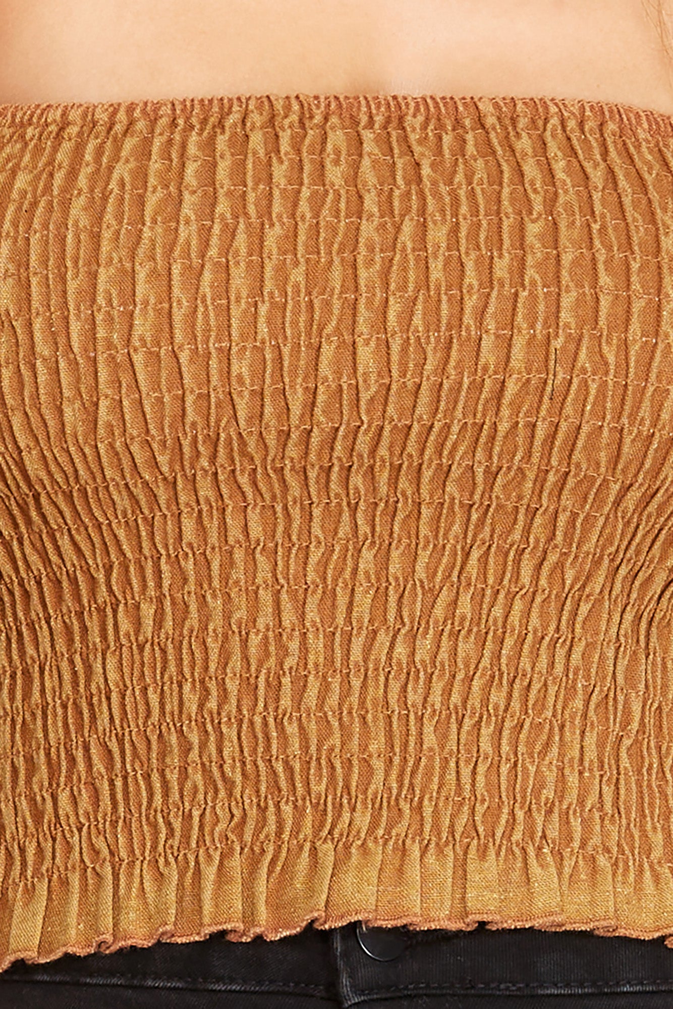 She + Sky Acid Washed Cinnamon Tube Top