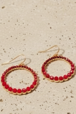 Mestiere Gem Hoop Dangling Earrings 4 Colors