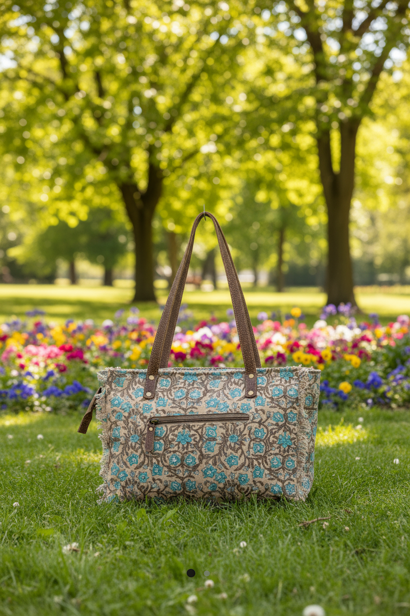 San Ysidro Falls Beige Small Hand Bag