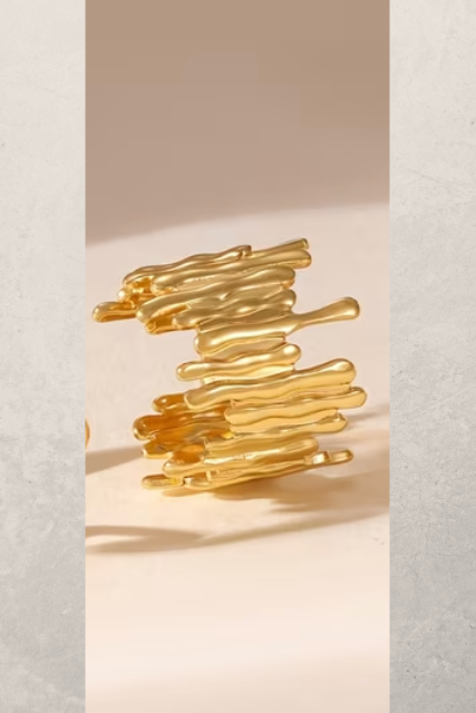 Trio Stack Abstract  O Fashion Rings