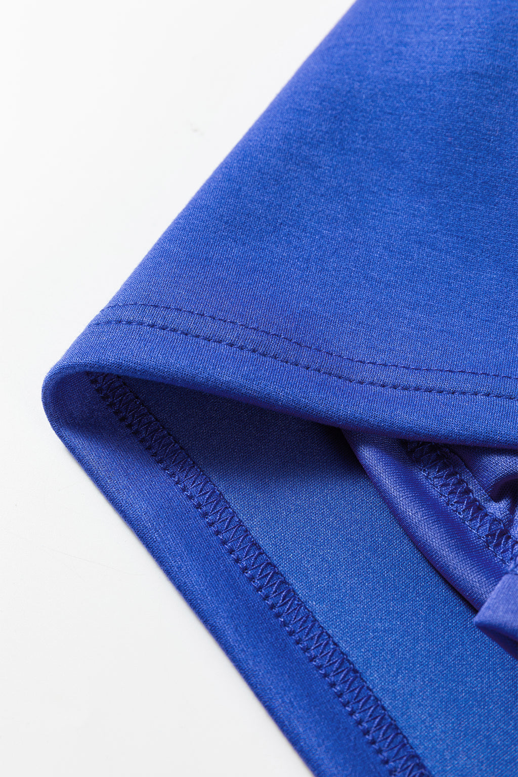 Dark Blue Half Zip Sporty Pullover Mini Skirt 2pcs Outfit