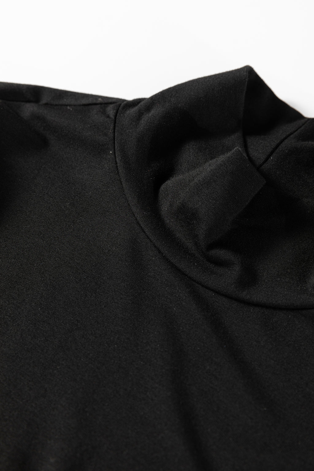 Green Bay Slim Fit High Neck Long Sleeve Basic Top