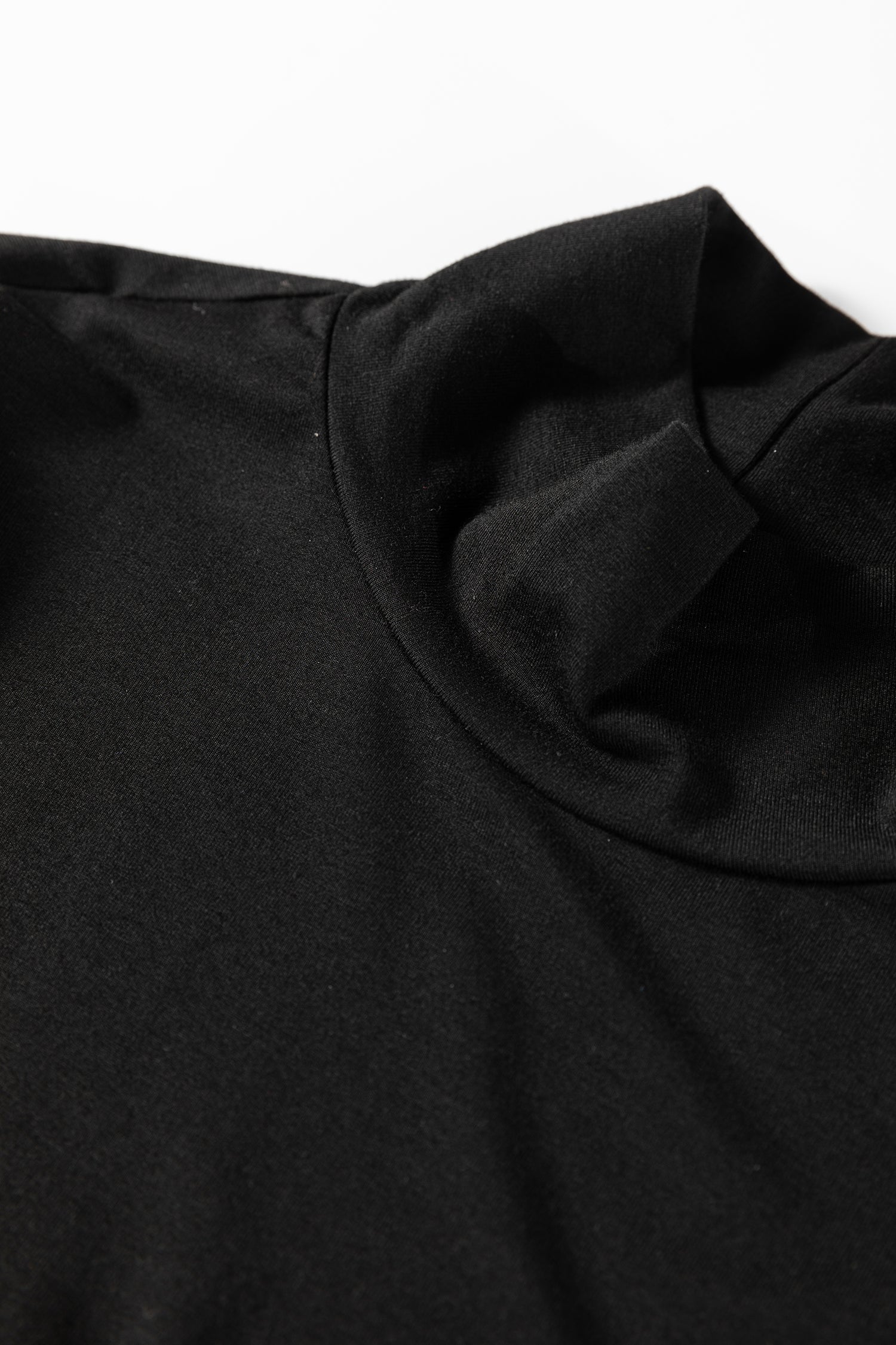 Green Bay Slim Fit High Neck Long Sleeve Basic Top