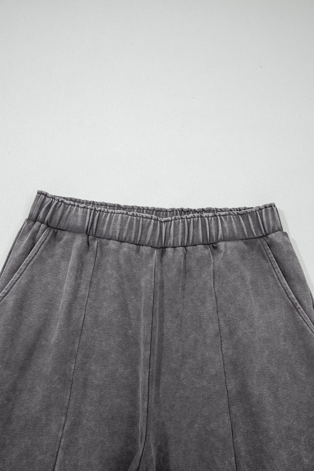 Coffee or Dark Grey Mineral Wash Leopard Patchwork Loose Pants