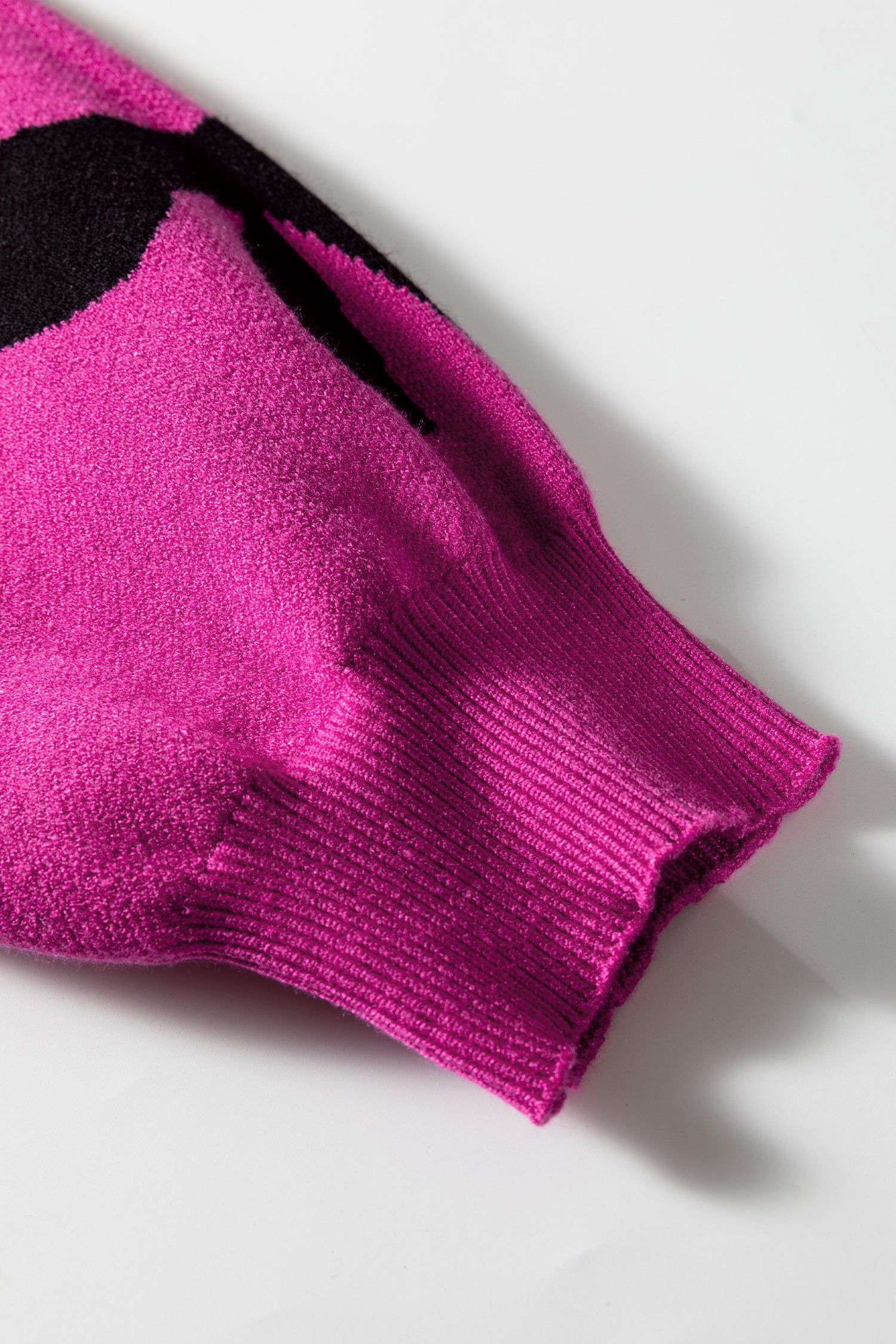 Blackish Green Pearl Embellished Bow Pattern Loose Sweater 3 colors