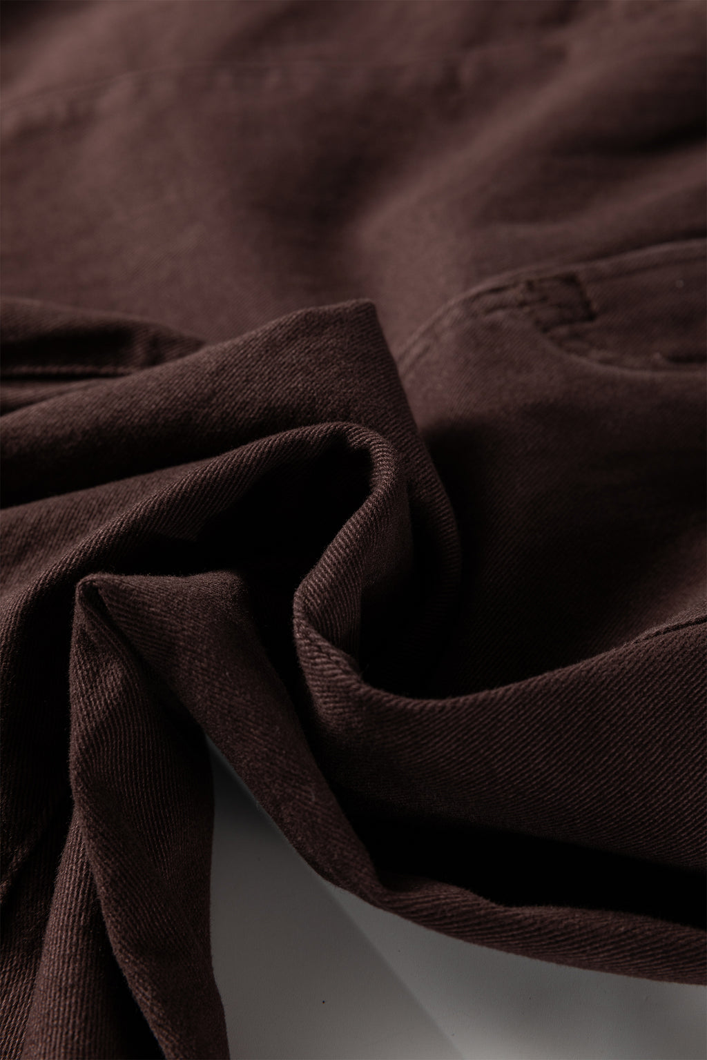 Red Sandalwood Solid Color Seamed Center Wide Leg Cropped Jeans