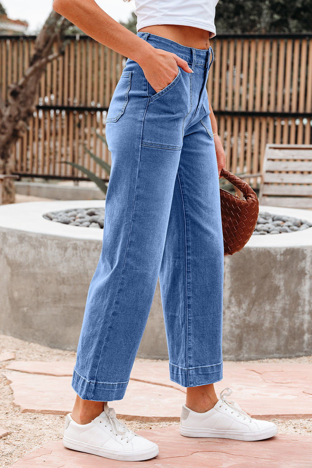Breen Cropped High Rise Wide Leg Jeans 3 Colors