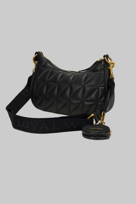 Loyal West Joe Quilted Nappa Leather Shoulder Bag 2 Colors White or Black