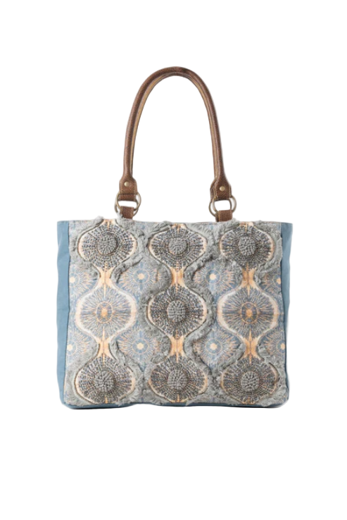 Myra Brand Faded Blue Seabound Mosaic Hand or Tote Bag