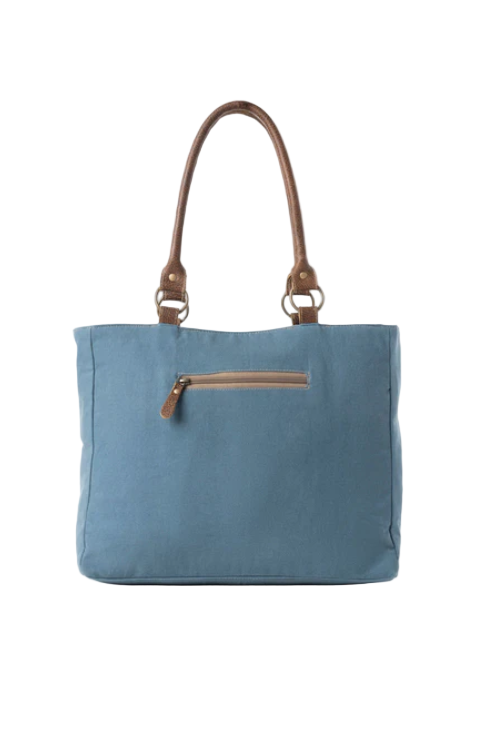 Myra Brand Faded Blue Seabound Mosaic Hand or Tote Bag