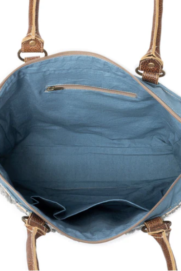 Myra Brand Faded Blue Seabound Mosaic Hand or Tote Bag