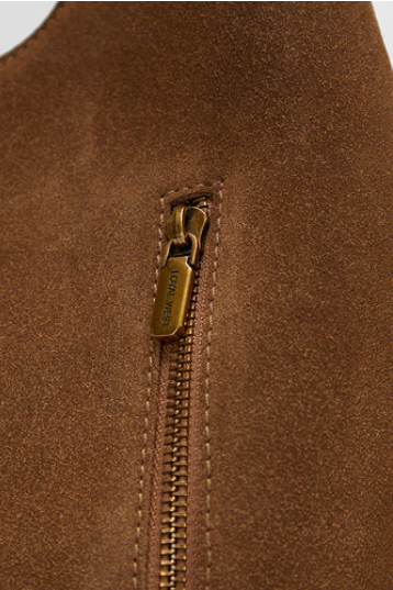 Myra Bag Loyal West Large Shoulder Bag In Suede Leather