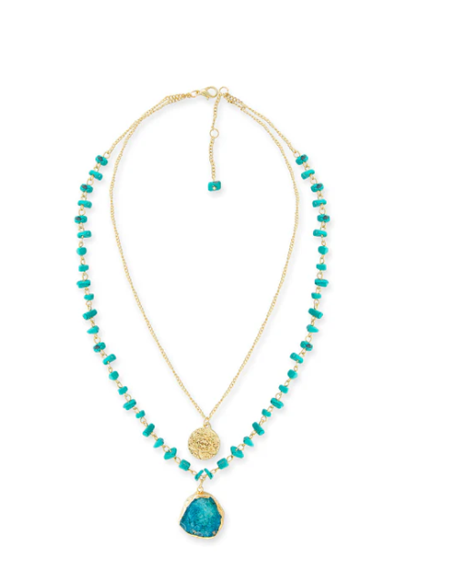 Myra Brand Trailblazer Turquoise Multistrand Necklace